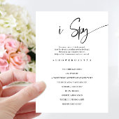 Invitation J'espionne Mariage ou Fête des mariées Game Card