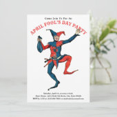Invitation Jester Jester Modèle de l'invitation de April Fool (Debout devant)