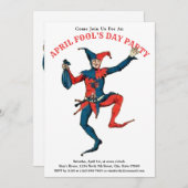 Invitation Jester Jester Modèle de l'invitation de April Fool (Devant / Derrière)