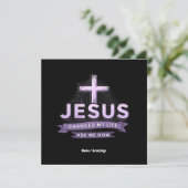 Invitation Jésus A Changé Ma Vie Demandez-Moi Comment Foi (Debout devant)