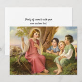 Invitation Jésus-Christ enseignant aux enfants, religion vint (Devant / Derrière)