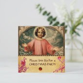 Invitation JÉSUS ENFANT AVEC ANGELS, Parchemin (Debout devant)