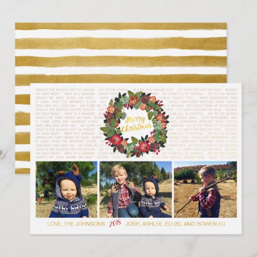 Invitation Jésus est la raison Christian Christmas Card (Devant / Derrière)