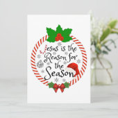 Invitation Jésus est la raison de la saison T-shirt (Debout devant)