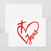 Invitation Jésus est l'amour et la vie (Devant / Derrière)