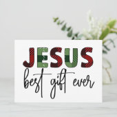 Invitation Jésus est le meilleur cadeau de Noël chrétien (Debout devant)