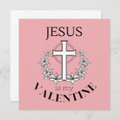 Invitation Jésus est ma Saint Valentin (Devant / Derrière)