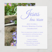 Invitation Jésus est ressuscité Dimanche de Pâques chrétien (Devant / Derrière)