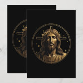 Invitation Jésus Gold 1 (Devant / Derrière)