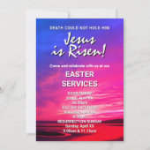 Invitation JESUS IS RISEN Custom Easter CHURCH SERVICES (Devant)