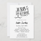 Invitation Jésus moderne a ressuscité l'église dimanche de Pâ (Devant)