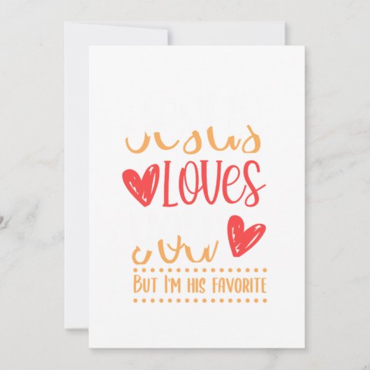 Invitation Jésus Vous Aime Dieu Religion Église Cadeau Cathol (Devant)