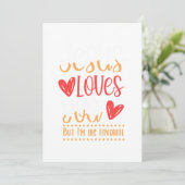 Invitation Jésus Vous Aime Dieu Religion Église Cadeau Cathol (Debout devant)