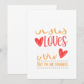 Invitation Jésus Vous Aime Dieu Religion Église Cadeau Cathol (Devant / Derrière)