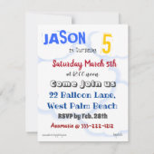 Invitation Jet Plane Air Mail Anniversaire (modifier l'âge) (Dos)