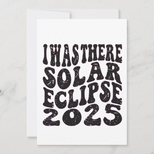 Invitation J'étais là éclipse solaire 2025 Éclipse partielle (Devant)