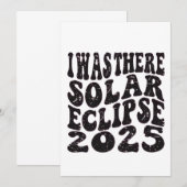 Invitation J'étais là éclipse solaire 2025 Éclipse partielle (Devant / Derrière)