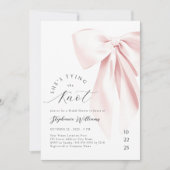 Invitation Jetée rose pâle de la Fête des mariées de noeud (Devant)