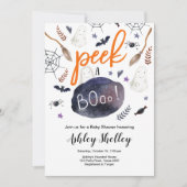 Invitation Jeter un oeil à Boo Halloween Baby shower neutre e (Devant)