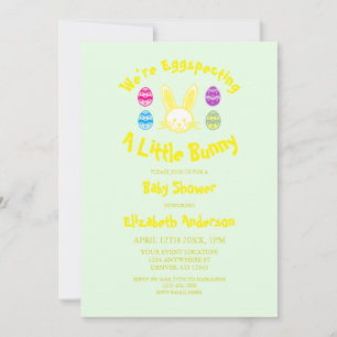 Invitation Jeter Un Petit Lapin Baby shower De Pâques