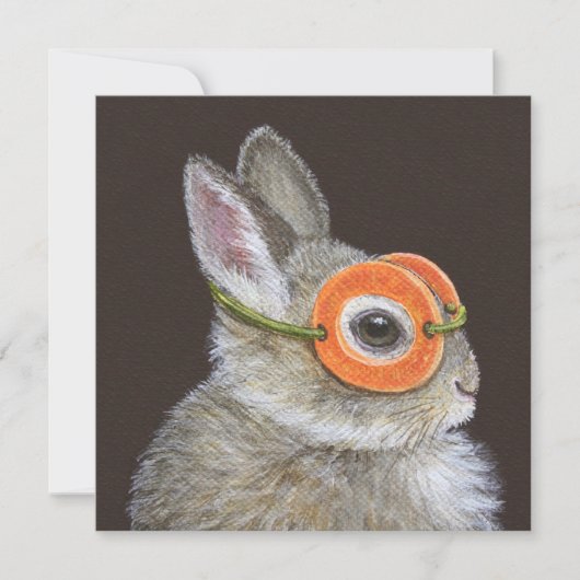 Invitation Jetez l'invitation de lapin (Devant)