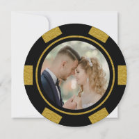 Jetons de poker mariage fugué Black Gold Party