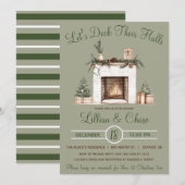 Invitation Jetons leurs couloirs, Fête des mariées de vacance (Devant / Derrière)