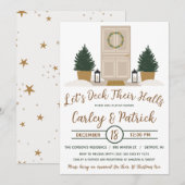 Invitation Jetons leurs couloirs, Fête des mariées de vacance (Devant / Derrière)