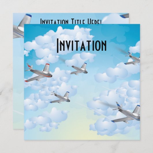 Invitation Jets (Devant / Derrière)