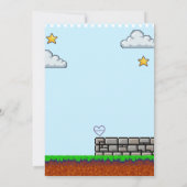 Invitation Jeu activé ! Jeu d'anniversaire Pixel Block (Dos)