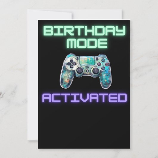 Invitation Jeu activé : Mode anniversaire activé ! Niveau (Devant)