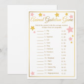 Invitation Jeu animal de baby shower de gestation d'étoile de (Devant / Derrière)