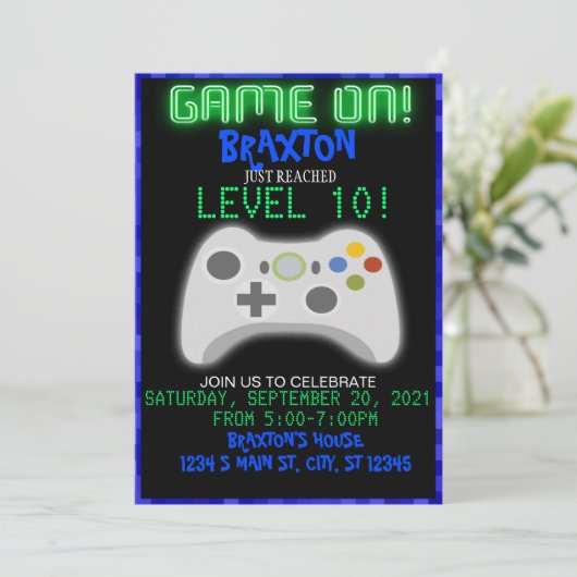 Invitation Jeu Anniversaire (Debout devant)