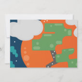 Invitation Jeu Anniversaire Fête Pixel Gamer Photo (Dos)