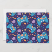 Invitation Jeu Anniversaire Jeux Vidéo Partie Photo (Dos)