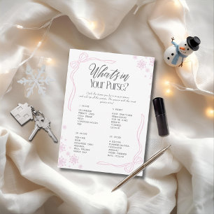 Invitation Jeu Arc d'hiver rose Qu'est-ce qu'il y a dans votr