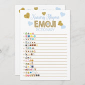 Invitation Jeu Baby shower Nursery rime & Prix est juste (Devant / Derrière)