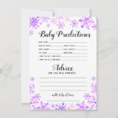 Invitation Jeu Baby shower - Prédictions et conseils (Devant)