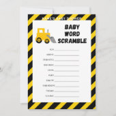 Invitation Jeu Bébé en Construction - Nom Modifiable, 5x7 (Devant)