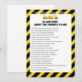 Invitation Jeu Bébé en Construction - Nom Modifiable, 5x7 (Devant / Derrière)