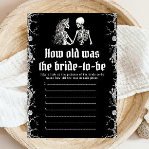 Invitation Jeu Black Halloween Quel âge avait la future marié