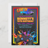 Invitation Jeu Camion coloré Anniversaire (Devant)