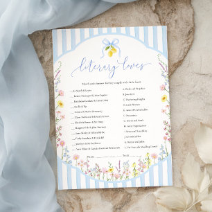 Invitation Jeu d'amours littéraires Posey