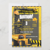 Invitation Jeu d'anniversaire de construction (Devant)