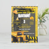 Invitation Jeu d'anniversaire de construction (Debout devant)