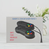 Invitation Jeu d'anniversaire de jeu pour les garçons (Debout devant)