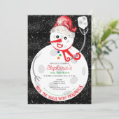 Invitation Jeu d'Anniversaire de Pickleball de Noël dans les  (Debout devant)