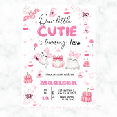 Invitation Jeu d'Anniversaire Fille Fille Ghost Cute Chaque a