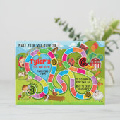 Invitation Jeu d'anniversaire pour les enfants Fun Board (Debout devant)