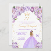 Invitation Jeu d'Anniversaire Princess Blonde (Devant)